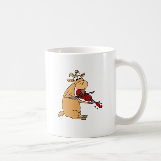 Caneca De Café Cabra engraçada que joga desenhos animados do (Direita)