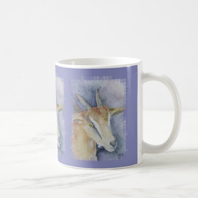 Caneca De Café Cabra/miúdo da aguarela (Direita)