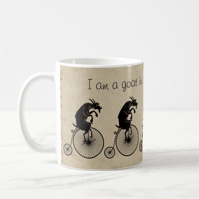 Caneca De Café Cabra que monta uma bicicleta (Esquerda)