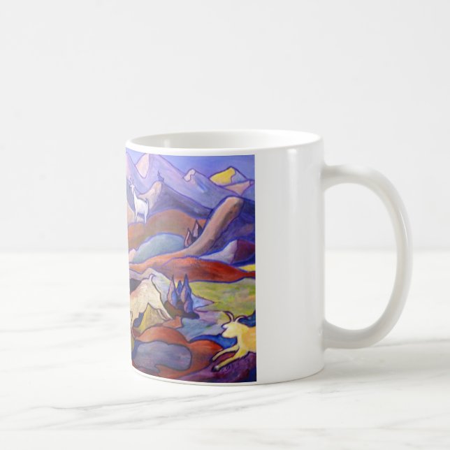 Caneca De Café Cabras e montanhas (Direita)