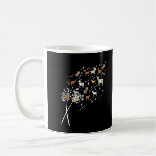 Caneca De Café Cabras Femininas Piada Flor de Dente-de-Leão Flora
