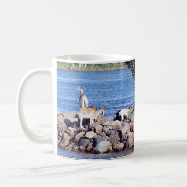 Caneca De Café Cabras sobre Rochas (Esquerda)