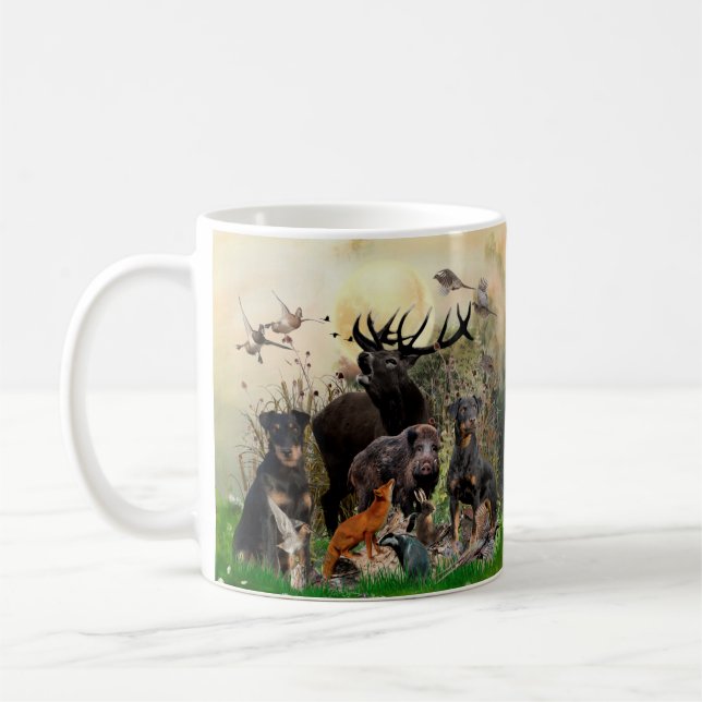 Caneca De Café Caça alemã Terrier (Jagdterrier) (Esquerda)