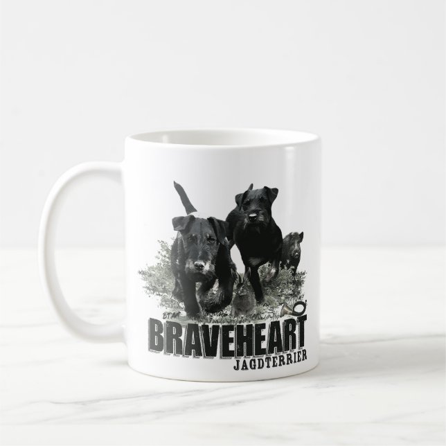 Caneca De Café Caça Alemã Terrier, O Jagdterrier, Arte (Esquerda)