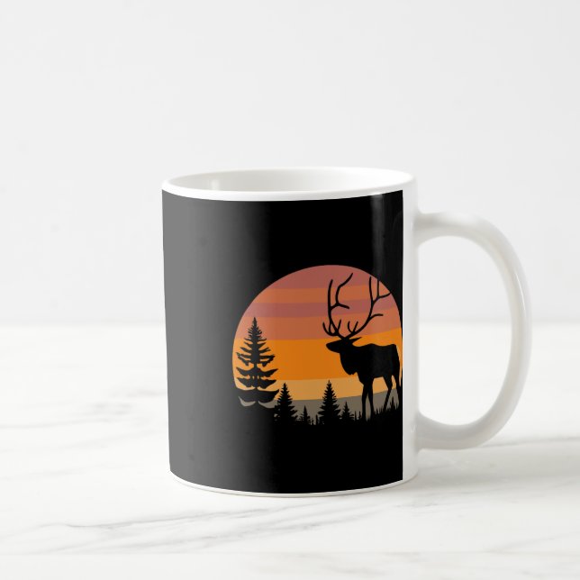 Caneca De Café Caça ao Elk - Furioso Elkaholic Deer Elk Hunter -  (Direita)