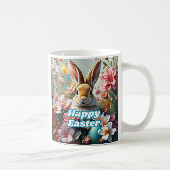 Caneca De Café Caça ao Ovo de Páscoa Moderna (Direita)