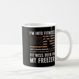 Caneca De Café Caça ao Veado Estou em Forma Fit'ness Veado Em Meu