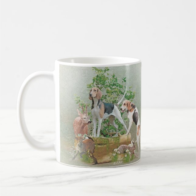 Caneca De Café Caça com cães (Esquerda)