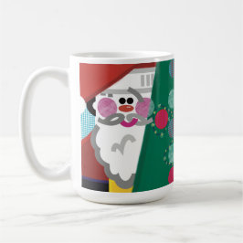 Caneca De Café Caça De Natal Em Torno Da Abstrato Moderna Arte Mu