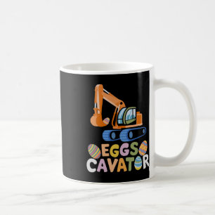 Caneca De Café Caça De Ovos De Páscoa Engraçada Com Caminhões E C