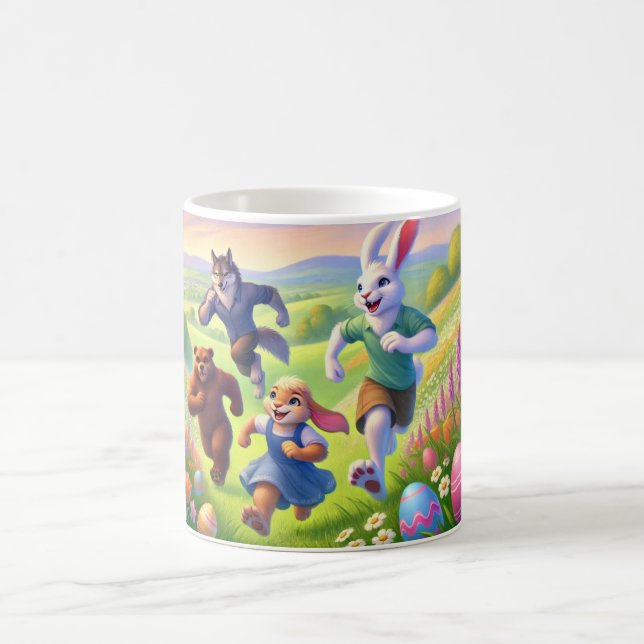 Caneca De Café Caça de Ovos em Springtime - Aventura de Páscoa Re (Centro)