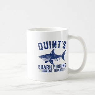 Caneca De Café Caça de Tubarão Vintage Quint's 1974 Fisher Retro
