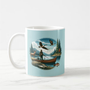 Caneca De Café Caça e pesca de canas
