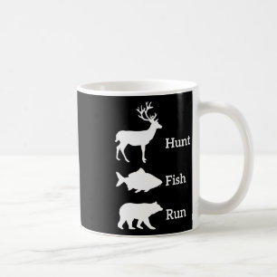 Caneca De Café Caça Engraçada Pesca Caçar Peixe Correr Urso Prese