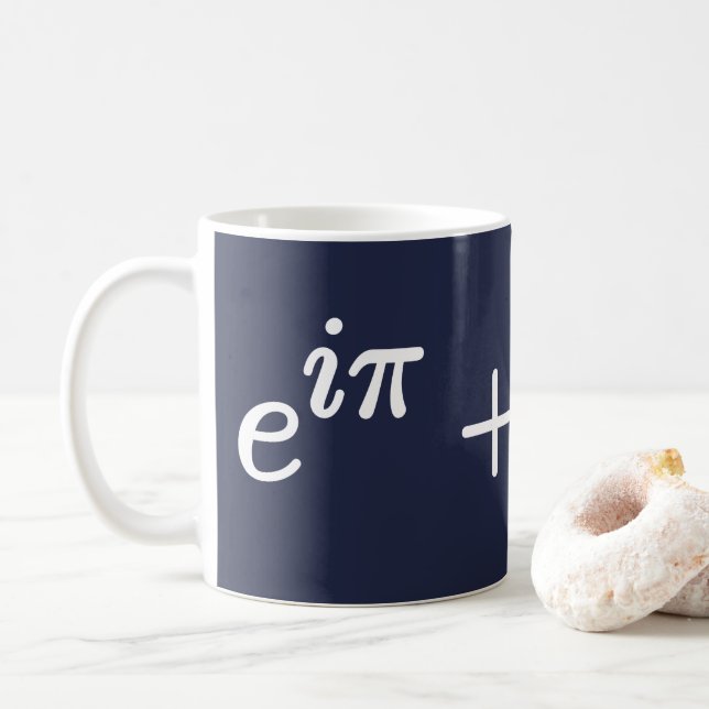 Caneca De Café Caça Matemática da Equação de Identidade de Euler (Com Donut)