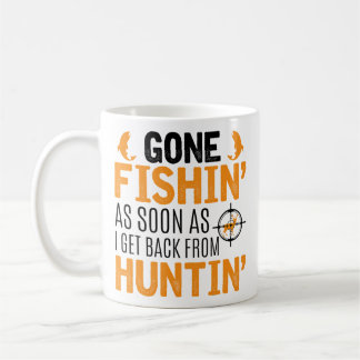 Caneca De Café Caça Pesca Para Caçadores Que Pescam