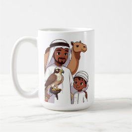 Caneca De Café Caça Tradicional com Falcões Árabes