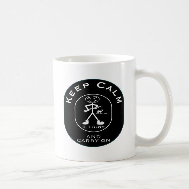 Caneca De Café Caçador calmo dos cervos (Direita)