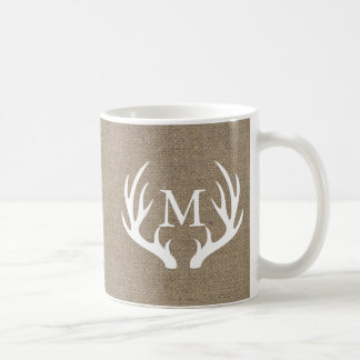 Caneca De Café Caçadores de cera brancos de Burlap Personalizados