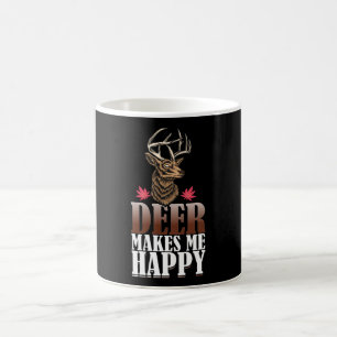 Caneca De Café Caçar Design Veado Me Faz Feliz Engraçado