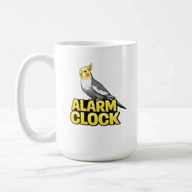 Caneca De Café Cacatua Relógio Alarme (Esquerda)