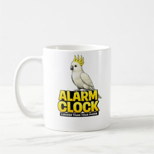 Caneca De Café Cacatua Relógio de Alarme