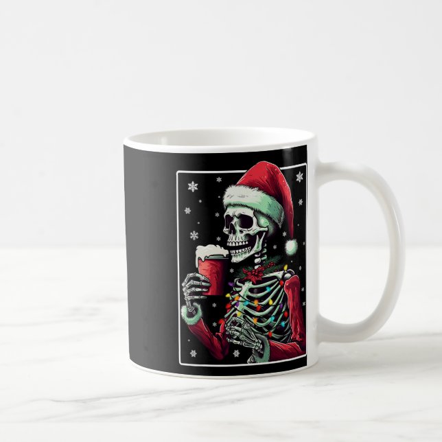 Caneca De Café Cacau de Bebendo esquelético - Xmas de chocolate q (Direita)