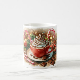 Caneca De Café Cacau de Natal Aquarela Feliz Natal