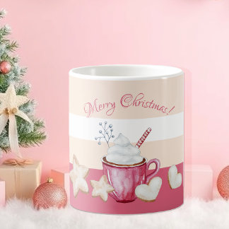 Caneca De Café Cacau Quente De Natal E Cookcolor
