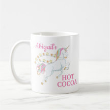 Cacau Quente Unicórnio Rosa Branco