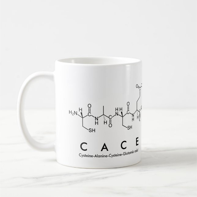 Caneca De Café Cace peptide name mug (Esquerda)