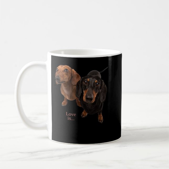 Caneca De Café Cachorrinho Cachorro Pai Adorava Doxie Pupp (Esquerda)