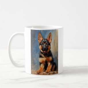 Caneca De Café cachorrinho german shepherd