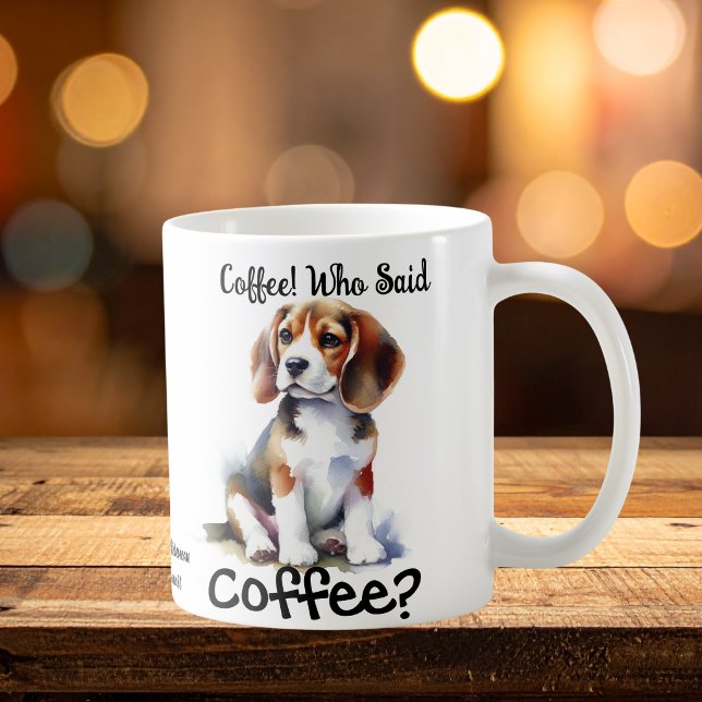 Caneca De Café Cachorrinhos Beagle Pretos/Marrons Fofos (Criador carregado)