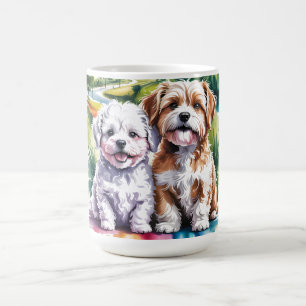 Caneca De Café Cachorrinhos Fofos e Felpudos no Parque da Cidade