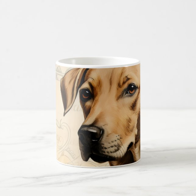 Caneca De Café Cachorro adorável orelhas longas (Centro)