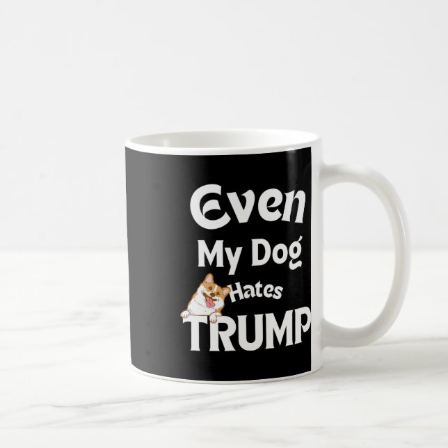 Caneca De Café Cachorro Adormecido Camisetas Cachorro Odeia Donal (Direita)
