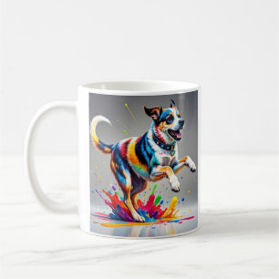 Caneca De Café Cachorro alegre e alegre e divertido,