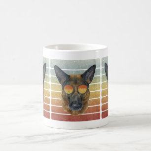 Caneca De Café Cachorro Alemão Mãe Pai Pôr do Sol Vintage Retro