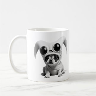 Caneca De Café Cachorro alienígena engraçado