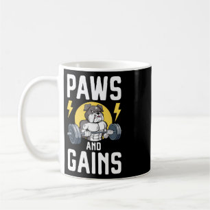 Caneca De Café Cachorro Amante de Fisiculturismo Roupas de Academ