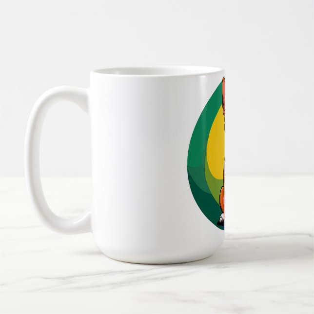 Caneca De Café Cachorro Animado Fofo com Coleira (Esquerda)