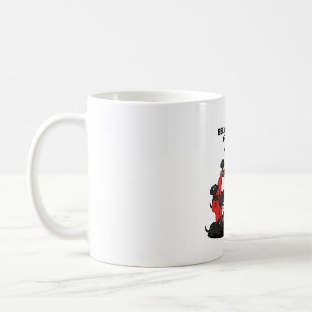 Caneca De Café Cachorro Assustador de Halloween Fantasma Assustad (Esquerda)