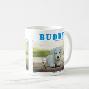 Caneca De Café Cachorro Azul ou Pet Foto