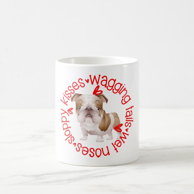 Caneca De Café Cachorro Bonito, Beijos Desleixados (Centro)