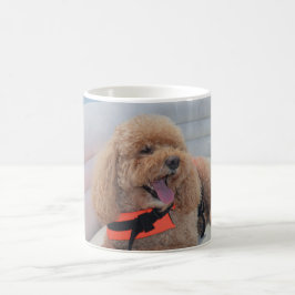 Caneca De Café Cachorro Bonito Com Colete De Vida