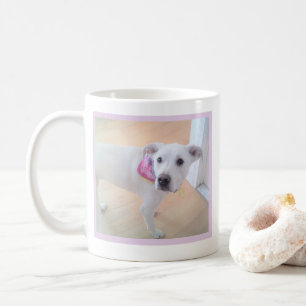 Caneca De Café Cachorro Bonito com Texto de Mensagem Fotográfica
