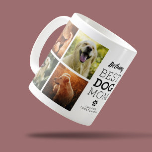 Caneca De Café Cachorro Bonito, Mãe, Colagem Fotográfica Café 