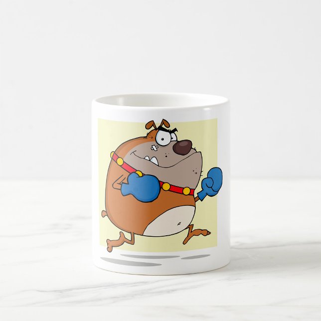 Caneca De Café Cachorro-Boxão Engraçado Cartoon (Criador carregado)