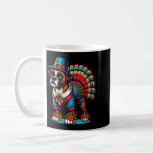 Caneca De Café Cachorro boxeador peru de ação de graças humor